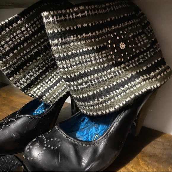 Irregular Choice 80s ankle leg warmer heels size 10 Eur 41 - Picture 3 of 5